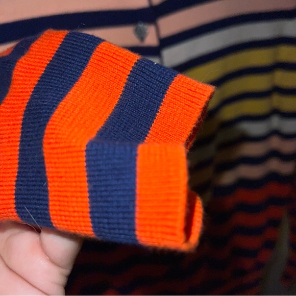 Lands End 100% Cotton Striped Cardigan - Picture 7 of 7